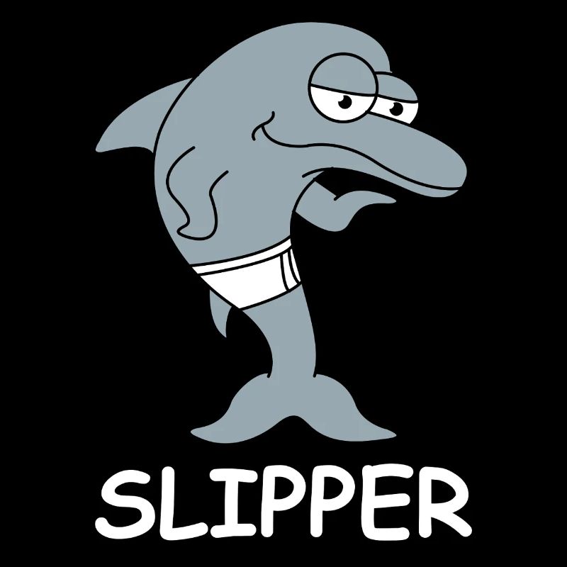 Slipper Dolphin In Swimming Trunks
