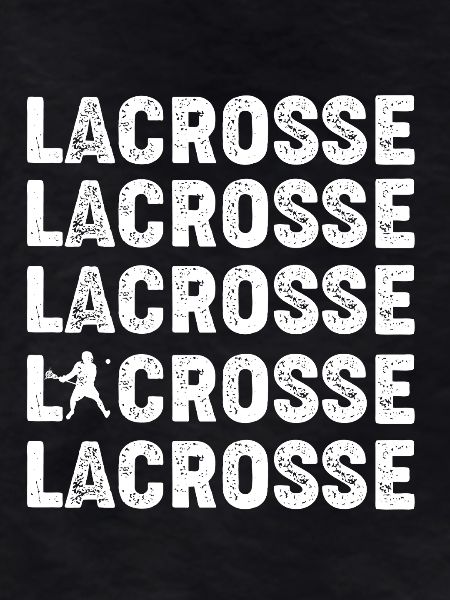 Lacrosse Repeated Text Bold Design