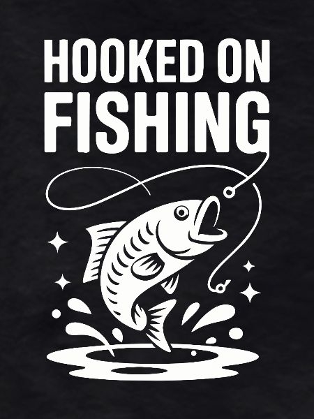 Hooked On Fishing - Angler Spruch