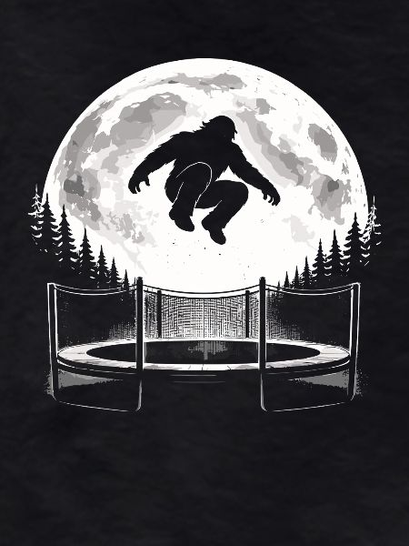 Bigfoot on trampoline