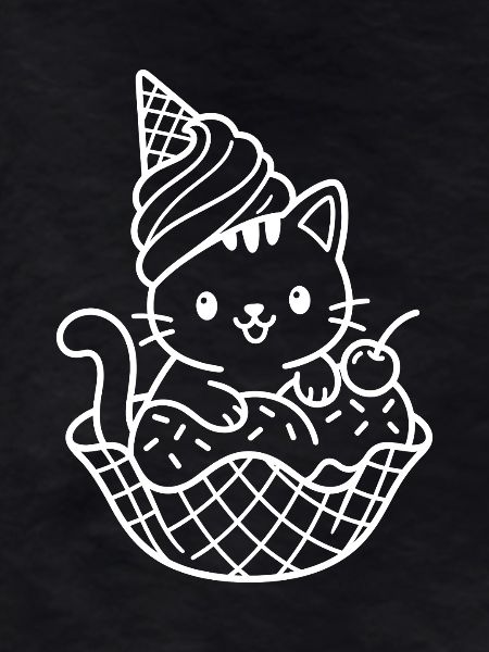 Kawaii Katze Eiscreme