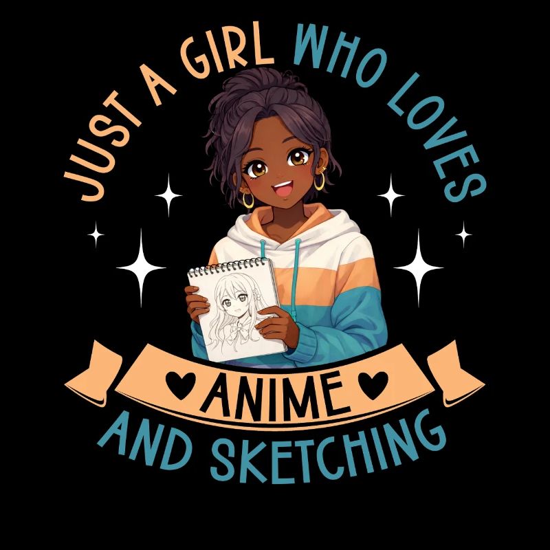 Nur Ein Mädchen, Das Anime Liebt Und Afro Zeichnet
