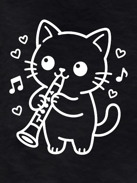 Kawaii Cat Clarinet