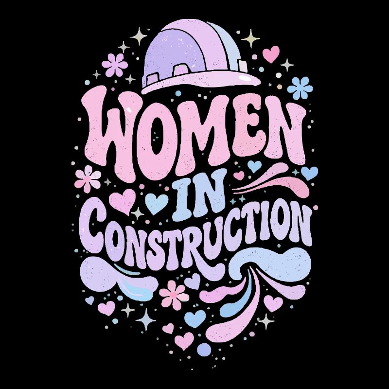 Frauen im Bauwesen – Pastell Retro