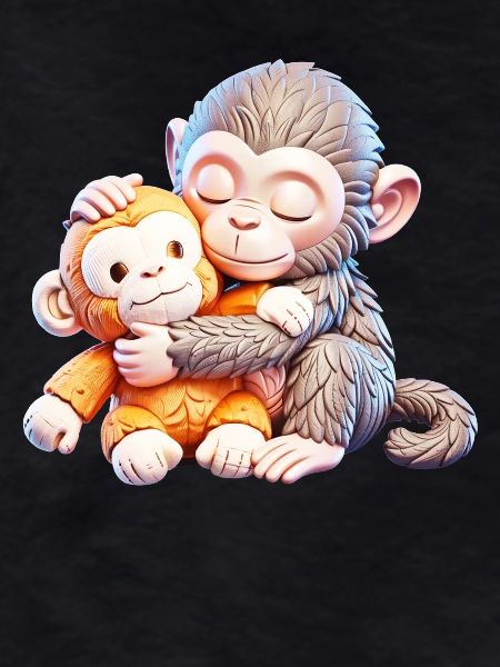 Cuddle Monkeys Embrace