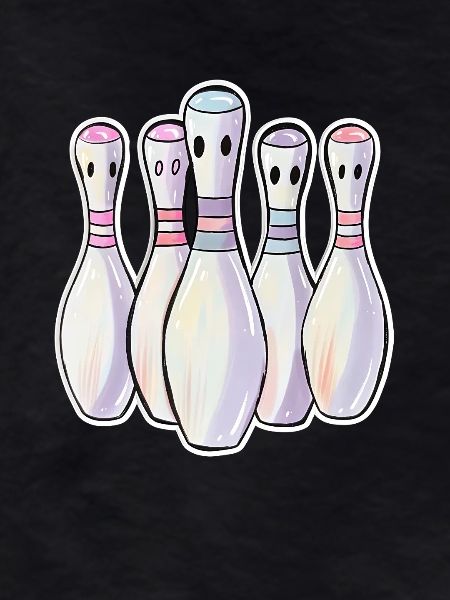 Bowling Pins Comic Look