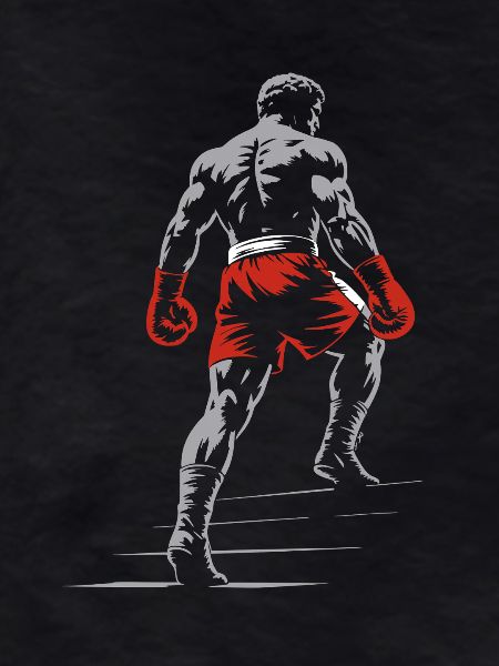 Boxer mit Boxhandschuhen