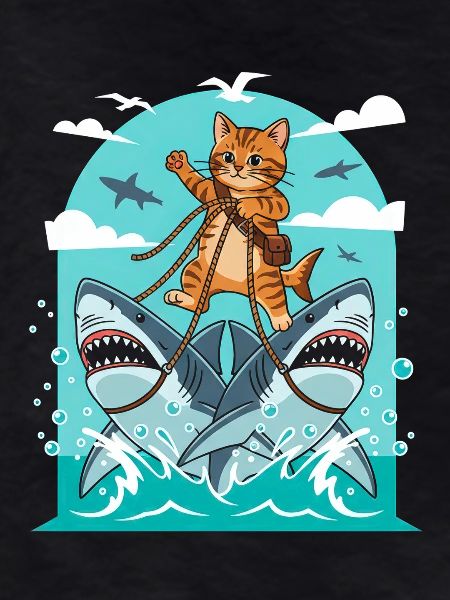 Kittens on shark adventures