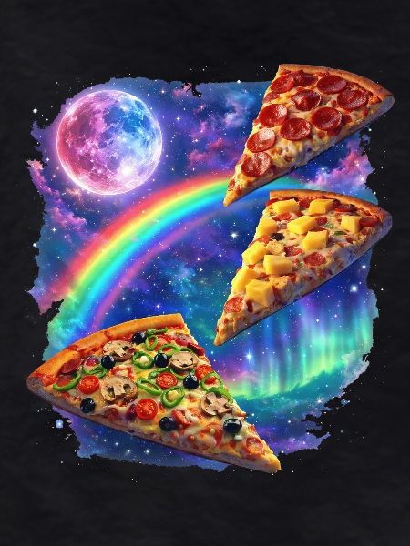 Cosmic Rainbow Pizza All