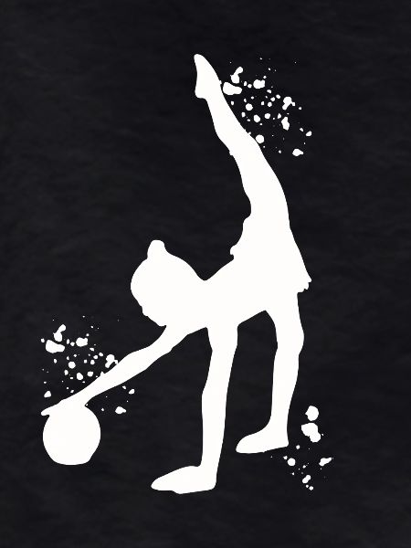 Gymnast with ball rhythmic gymnastics