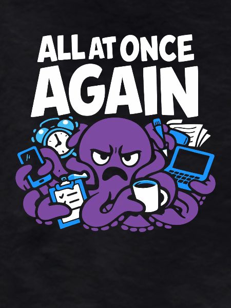 Funny Octopus Overstimulated