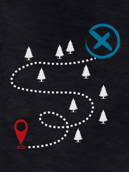 Adventure Trail Map Geocaching Graphic