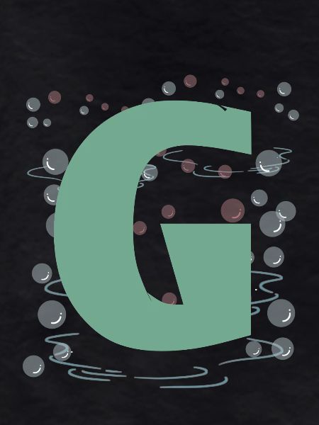 Letter G in green