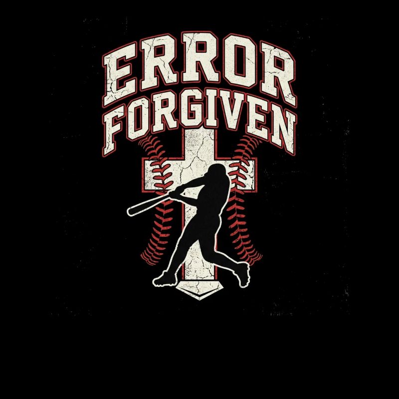 Error Forgiven Christlicher Baseball Glaube Jesus