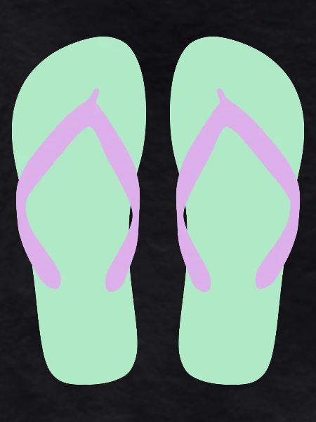 Mint Flip Flops Lavender Straps
