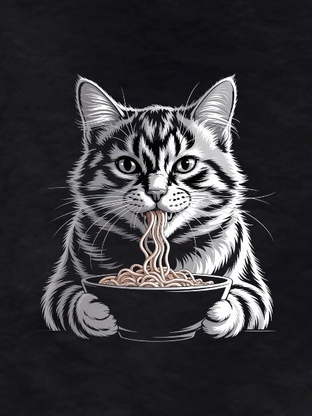 Cat Eats Ramen