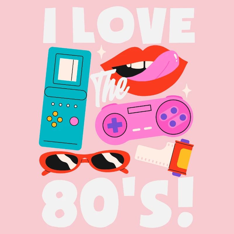 Retro Back to the 80s Vintage Design