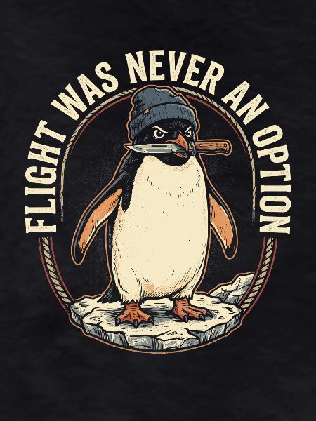 Penguin mit Messer – Eiswitz