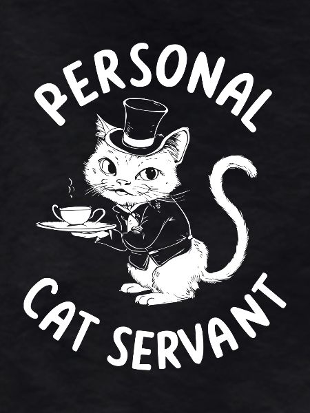 Cat Waiter with Tea