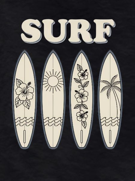 Surf Hibiscus Quartet Surfing