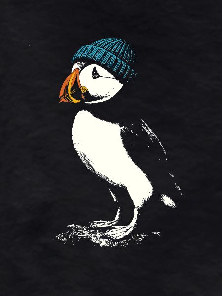 Puffin with cap