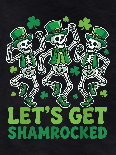 Skeleton Shamrock St. Patrick's Day
