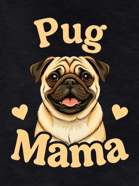Pug Mama Heart Design