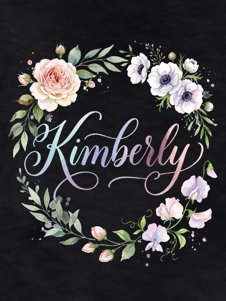 Kimberly Floral Script Monogram