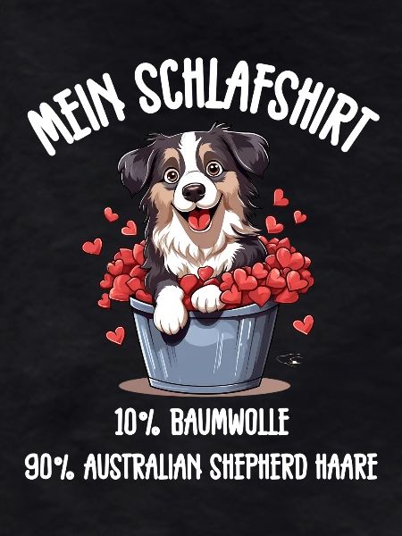 Aussie Eimer Herzen Schlafshirt