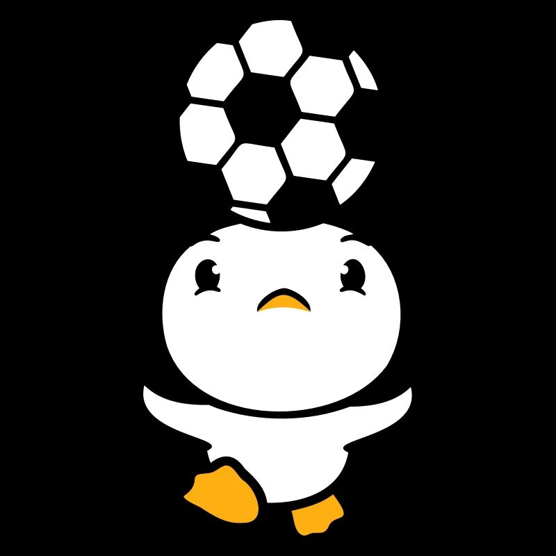 Duck Playing Soccer Header Ball Balancing Head