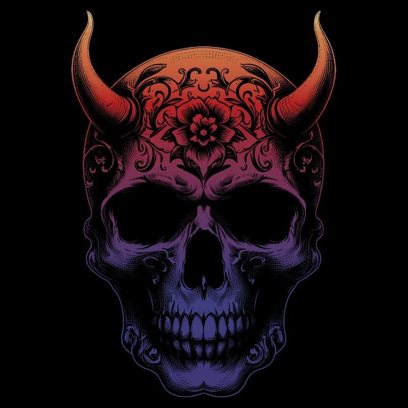 Skull with horns