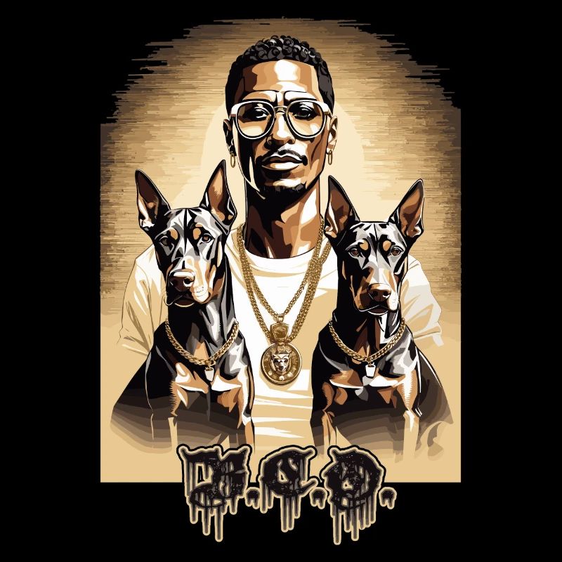 Rapper mit Dobermänner