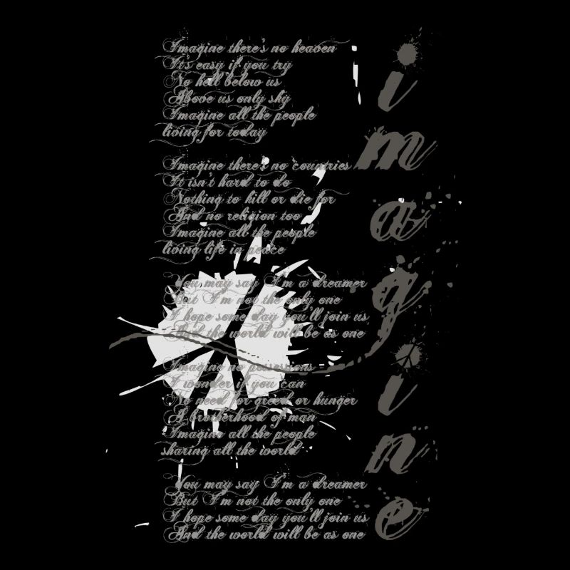 Imagine - Signe de paix graphique et paroles