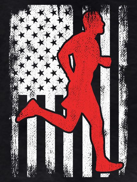 Patriotic US runner