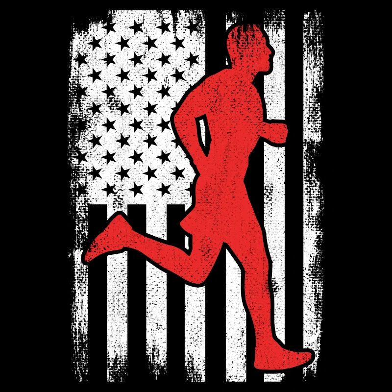 Patriotic US runner