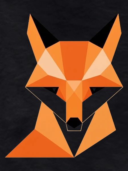 Geometric fox digital print