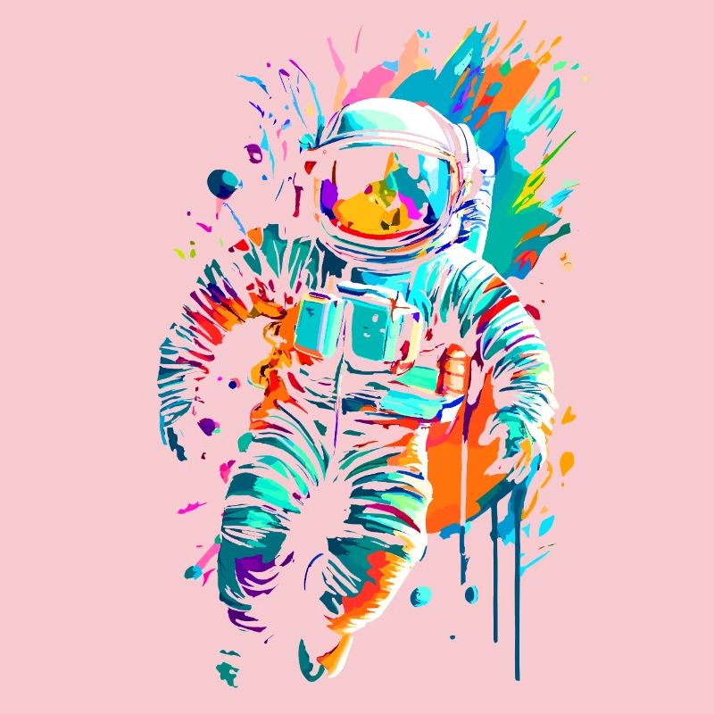 Astronaute de couleur dans l’espace spatial