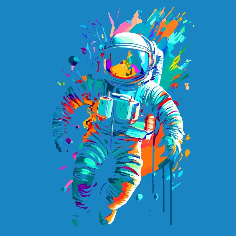 Astronaute de couleur dans l’espace spatial