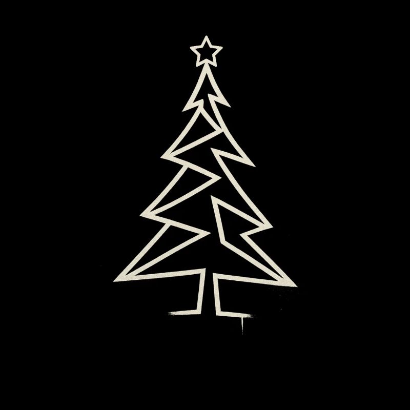 Arbre de Noël urbain – Conception angulaire à une ligne