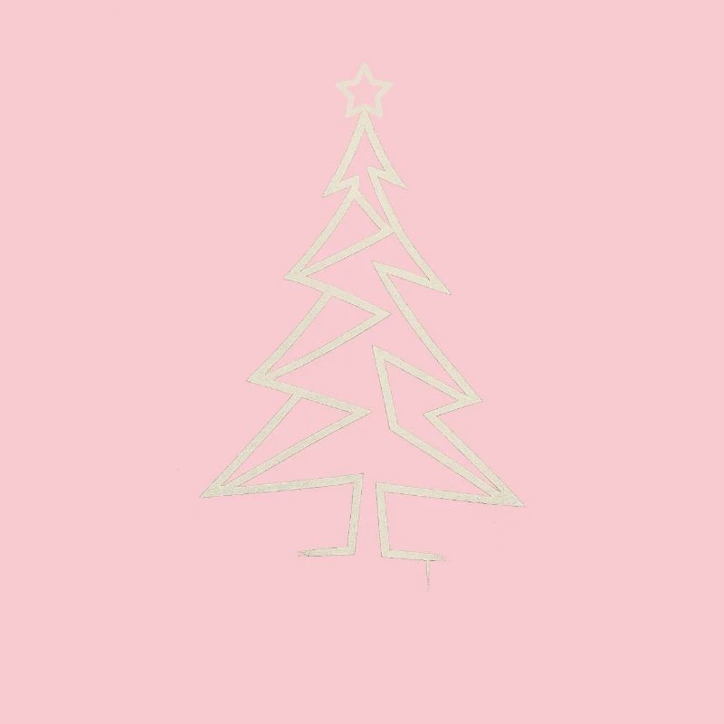 Urban Christmas Tree – Angular One-Line-Art Design