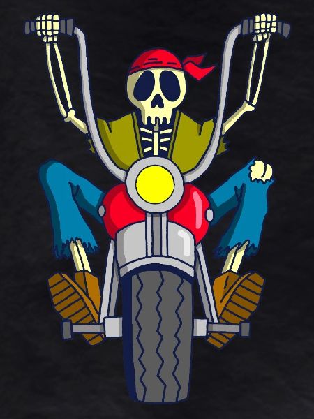 Rebel Biker Skeleton