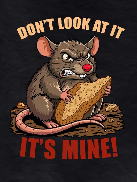 Clever rat steals bread