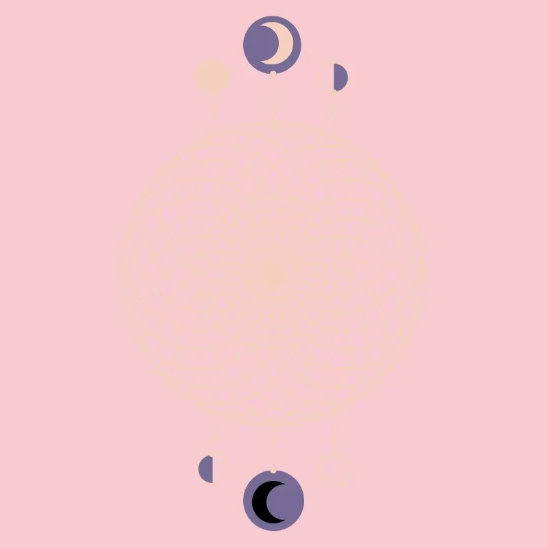 Moon Phases Geometric Pattern