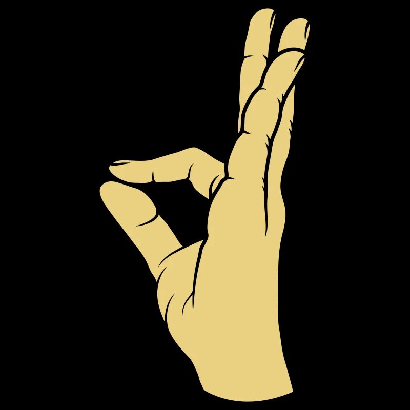 Very tasty hand gesture sign