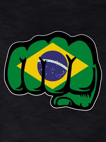 Brazil Flag Hand Fist