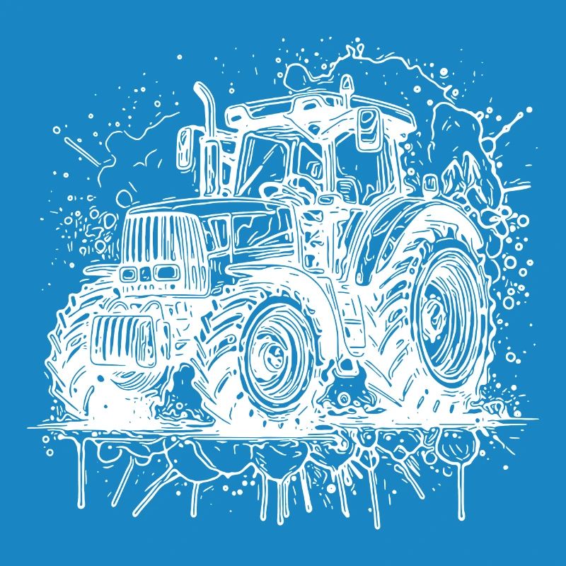 Traktor Splash Design mit Feld Schlepper Experten