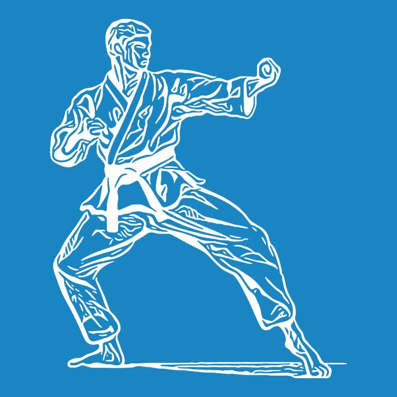Combattant de karaté en pose de combat