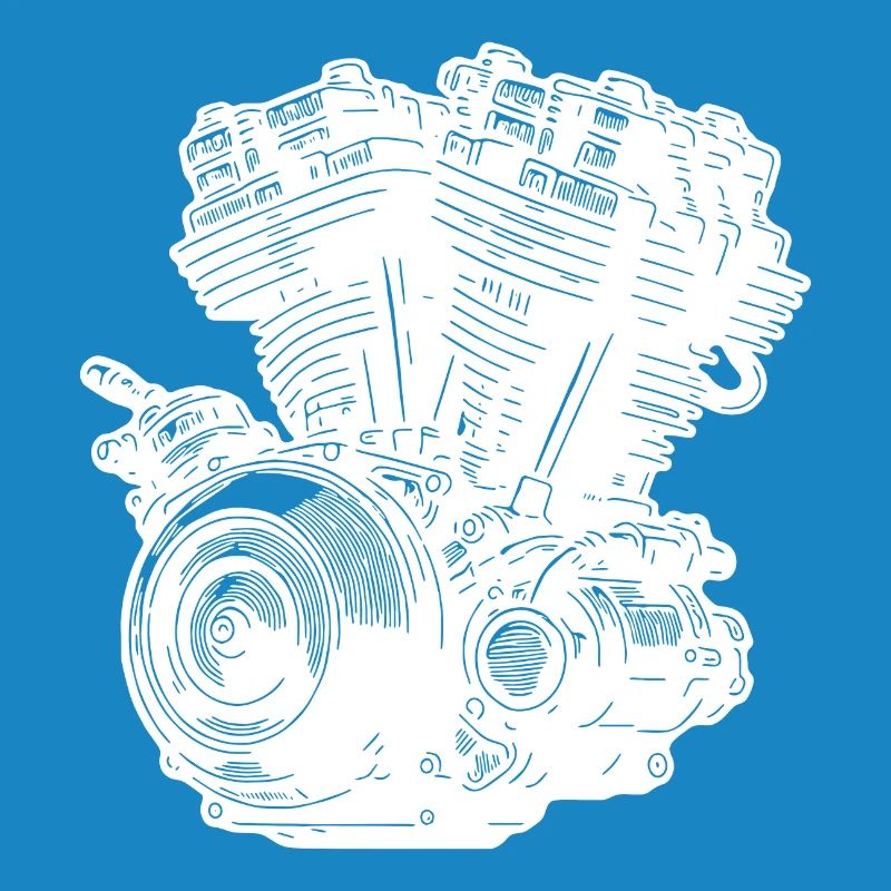 Motorcycle Engine Block Cylinder Fan Displacement Engine