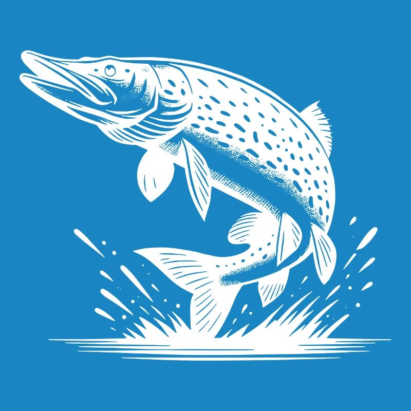 Big Leaping Pike Fish