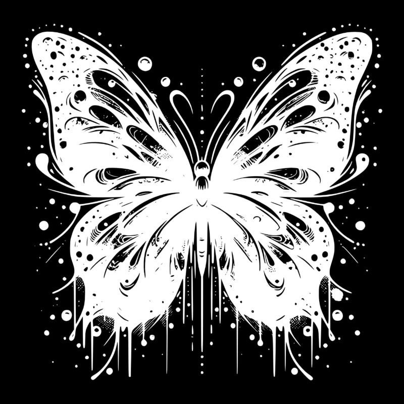 Hübscher Tattoo Kinder Style Schmetterling